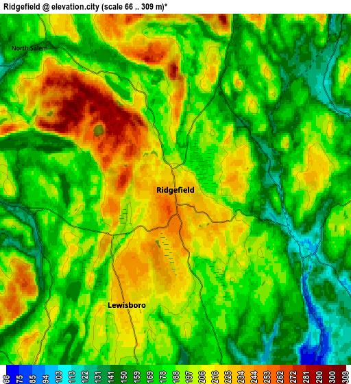 Zoom OUT 2x Ridgefield, United States elevation map