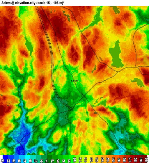 Zoom OUT 2x Salem, United States elevation map