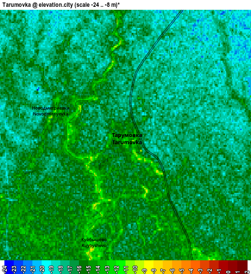 Zoom OUT 2x Tarumovka, Russia elevation map