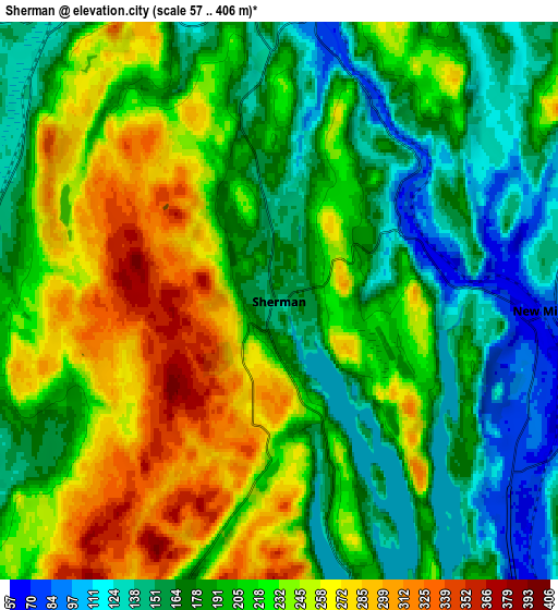 Zoom OUT 2x Sherman, United States elevation map