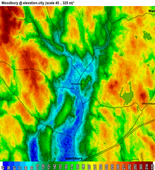 Zoom OUT 2x Woodbury, United States elevation map