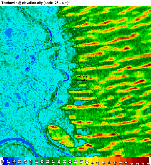 Zoom OUT 2x Tambovka, Russia elevation map