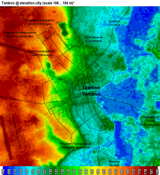 Zoom OUT 2x Tambov, Russia elevation map