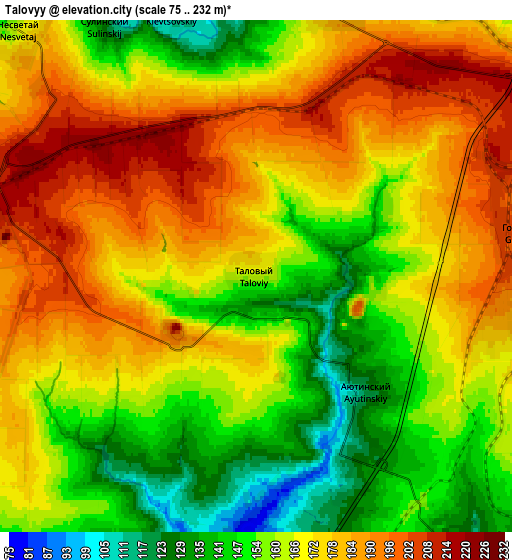 Zoom OUT 2x Talovyy, Russia elevation map