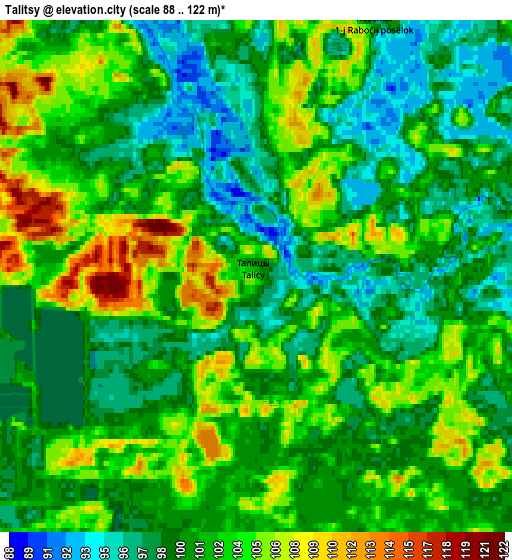 Zoom OUT 2x Talitsy, Russia elevation map