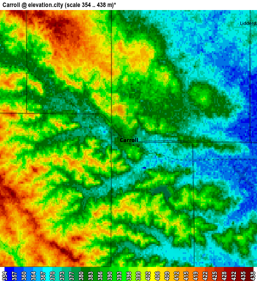 Zoom OUT 2x Carroll, United States elevation map