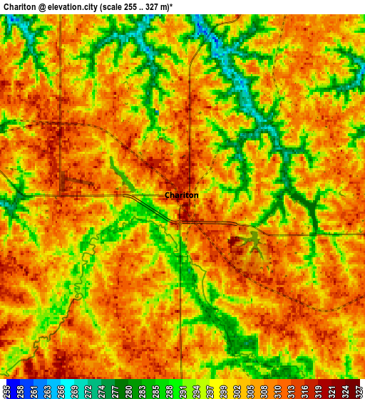 Zoom OUT 2x Chariton, United States elevation map