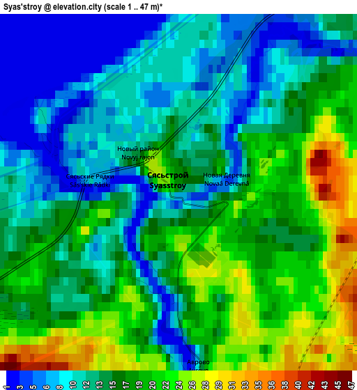 Zoom OUT 2x Syas’stroy, Russia elevation map