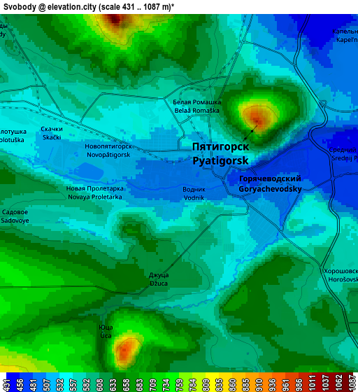 Zoom OUT 2x Svobody, Russia elevation map