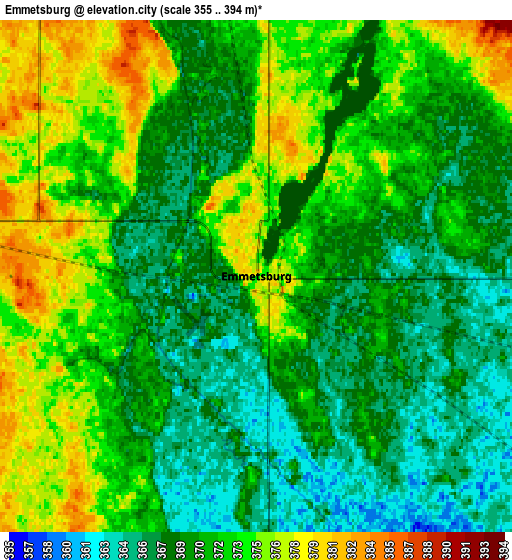 Zoom OUT 2x Emmetsburg, United States elevation map