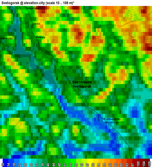 Zoom OUT 2x Svetogorsk, Russia elevation map