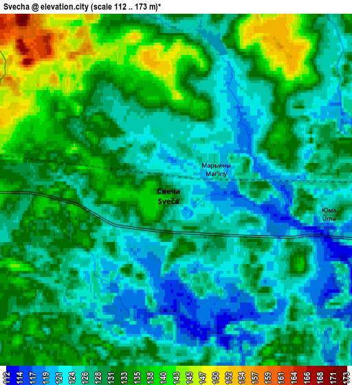 Zoom OUT 2x Svecha, Russia elevation map