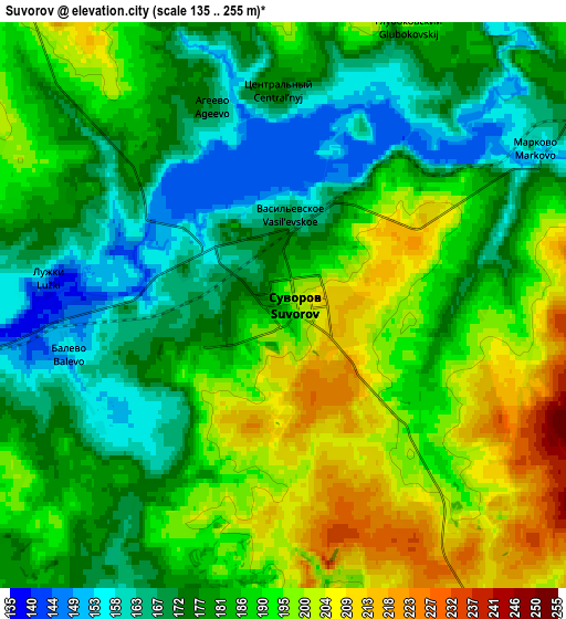 Zoom OUT 2x Suvorov, Russia elevation map