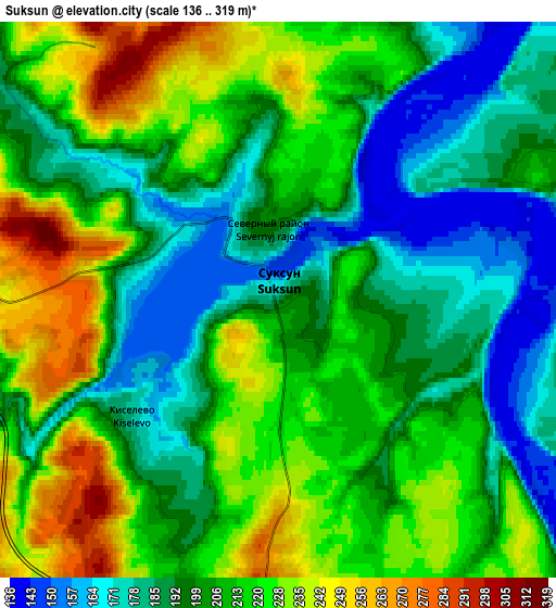 Zoom OUT 2x Suksun, Russia elevation map