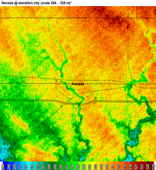 Zoom OUT 2x Nevada, United States elevation map