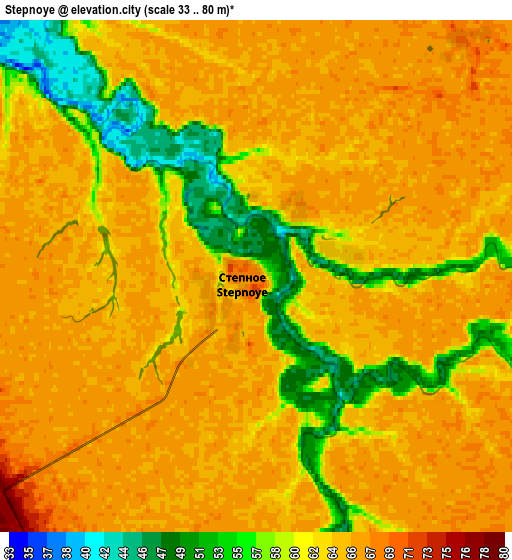 Zoom OUT 2x Stepnoye, Russia elevation map