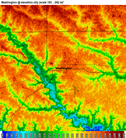 Zoom OUT 2x Washington, United States elevation map