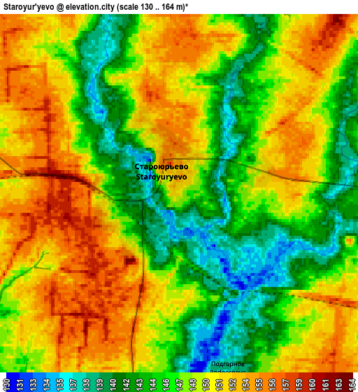 Zoom OUT 2x Staroyur’yevo, Russia elevation map