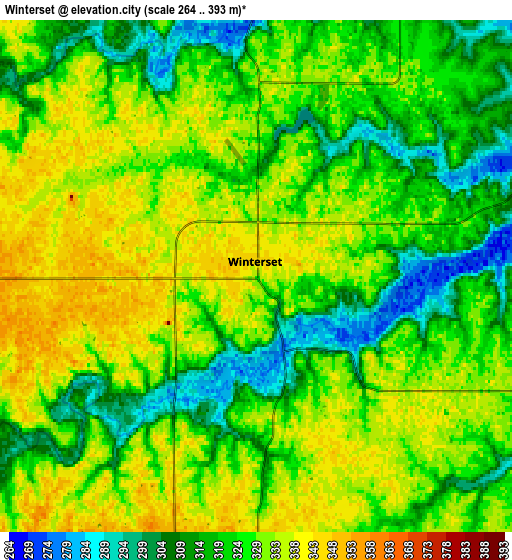 Zoom OUT 2x Winterset, United States elevation map