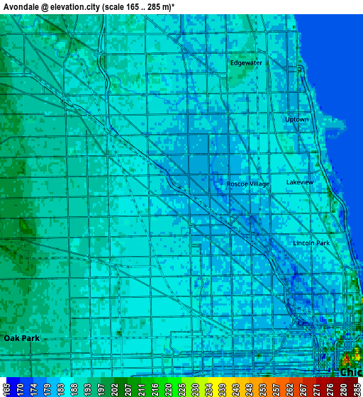 Zoom OUT 2x Avondale, United States elevation map