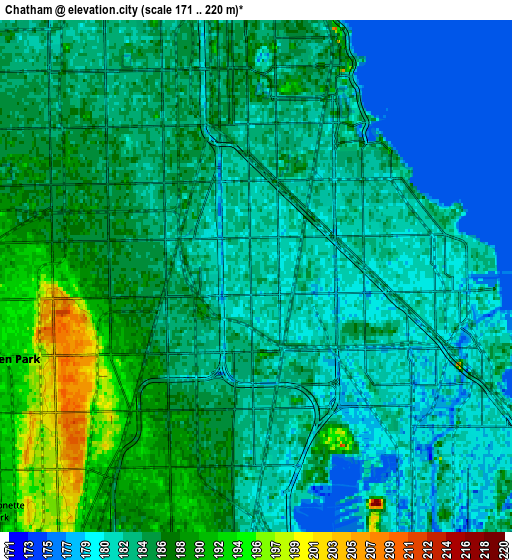 Zoom OUT 2x Chatham, United States elevation map