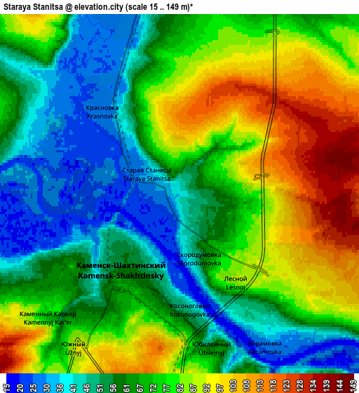 Zoom OUT 2x Staraya Stanitsa, Russia elevation map