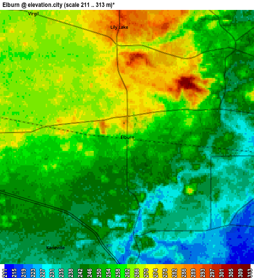 Zoom OUT 2x Elburn, United States elevation map