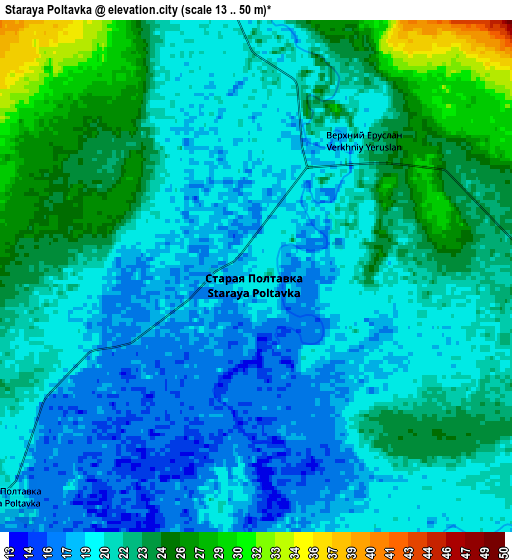 Zoom OUT 2x Staraya Poltavka, Russia elevation map