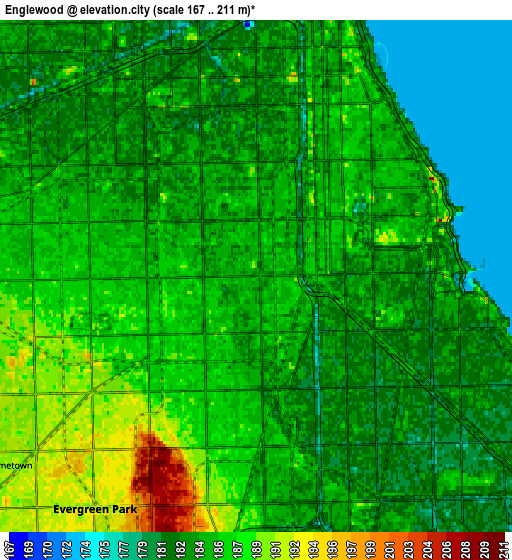 Zoom OUT 2x Englewood, United States elevation map