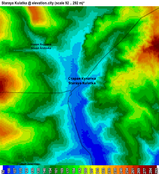 Zoom OUT 2x Staraya Kulatka, Russia elevation map