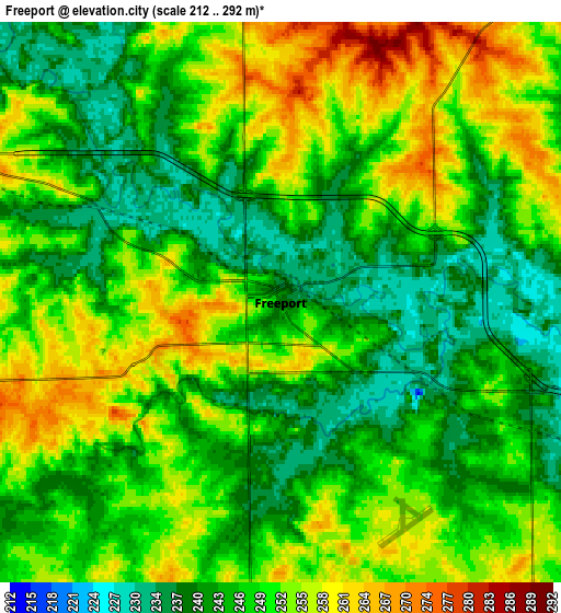 Zoom OUT 2x Freeport, United States elevation map