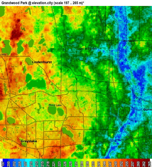 Zoom OUT 2x Grandwood Park, United States elevation map