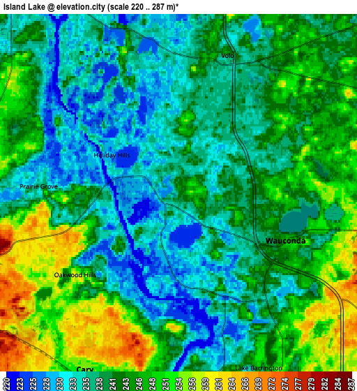 Zoom OUT 2x Island Lake, United States elevation map