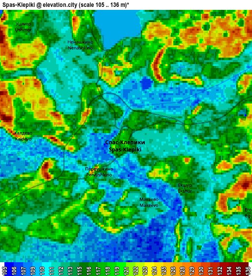 Zoom OUT 2x Spas-Klepiki, Russia elevation map