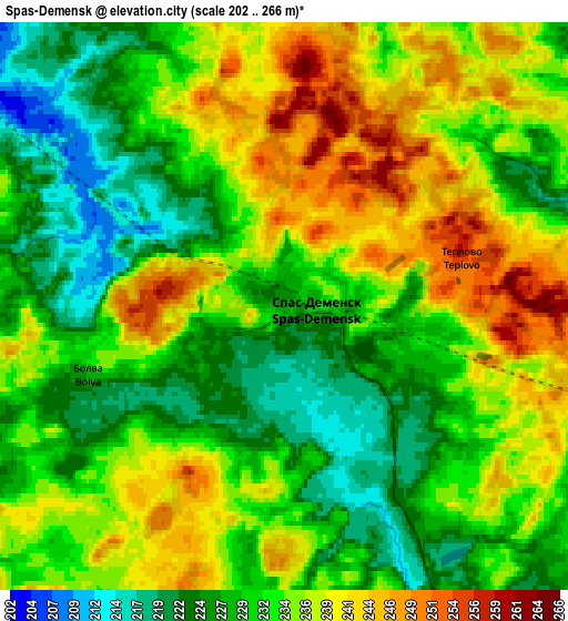 Zoom OUT 2x Spas-Demensk, Russia elevation map