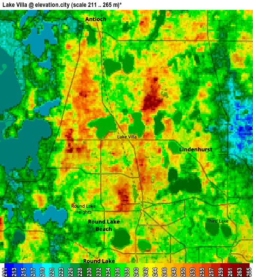 Zoom OUT 2x Lake Villa, United States elevation map