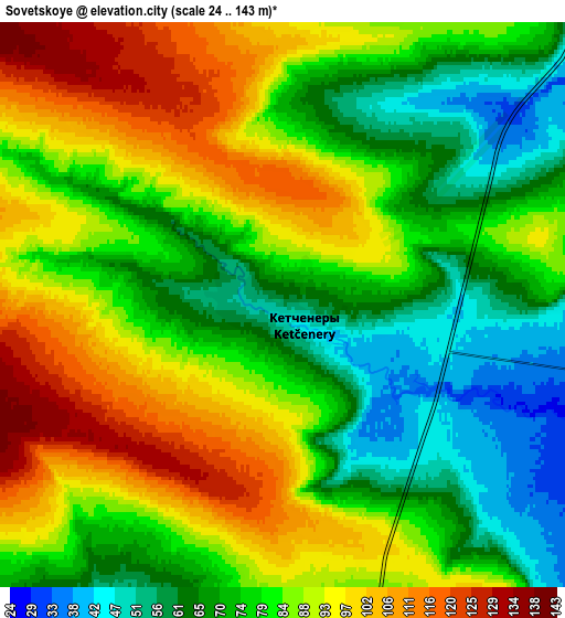 Zoom OUT 2x Sovetskoye, Russia elevation map