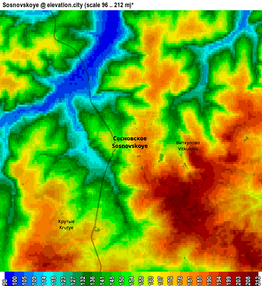 Zoom OUT 2x Sosnovskoye, Russia elevation map