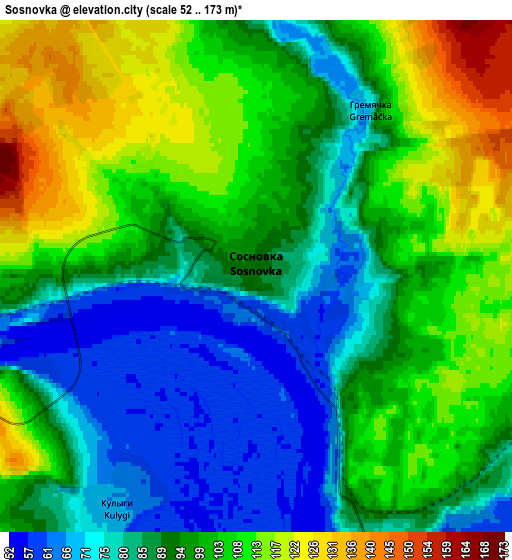 Zoom OUT 2x Sosnovka, Russia elevation map