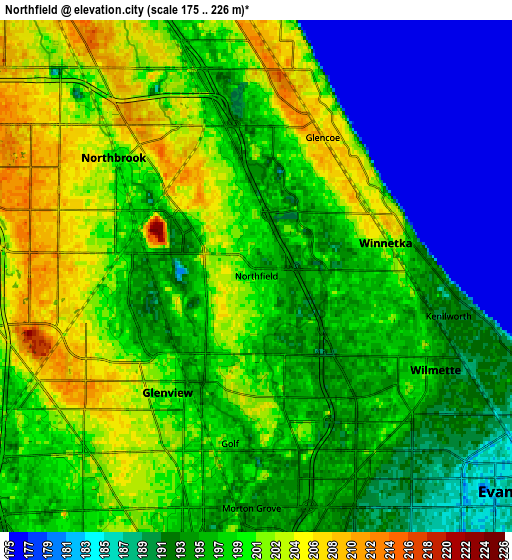 Zoom OUT 2x Northfield, United States elevation map