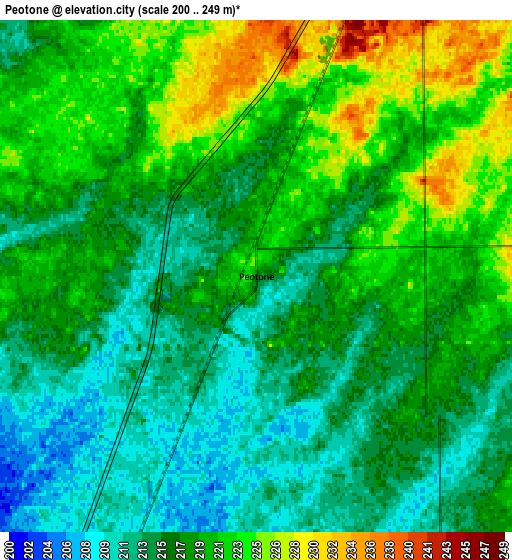 Zoom OUT 2x Peotone, United States elevation map