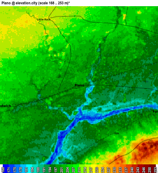 Zoom OUT 2x Plano, United States elevation map