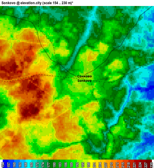 Zoom OUT 2x Sonkovo, Russia elevation map