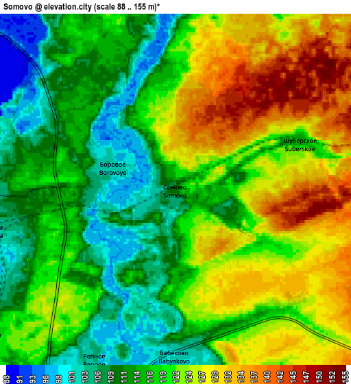 Zoom OUT 2x Somovo, Russia elevation map