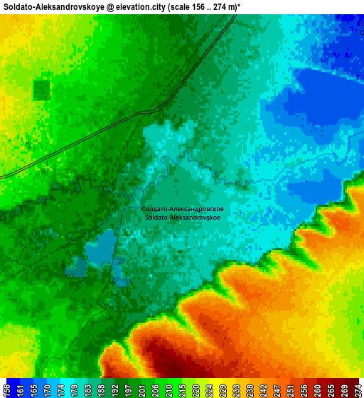 Zoom OUT 2x Soldato-Aleksandrovskoye, Russia elevation map