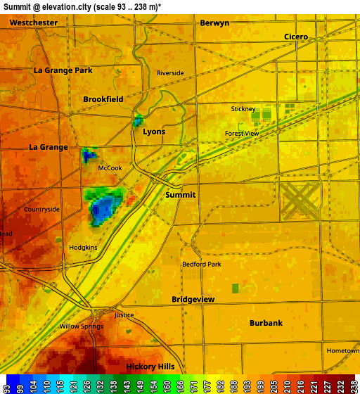 Zoom OUT 2x Summit, United States elevation map