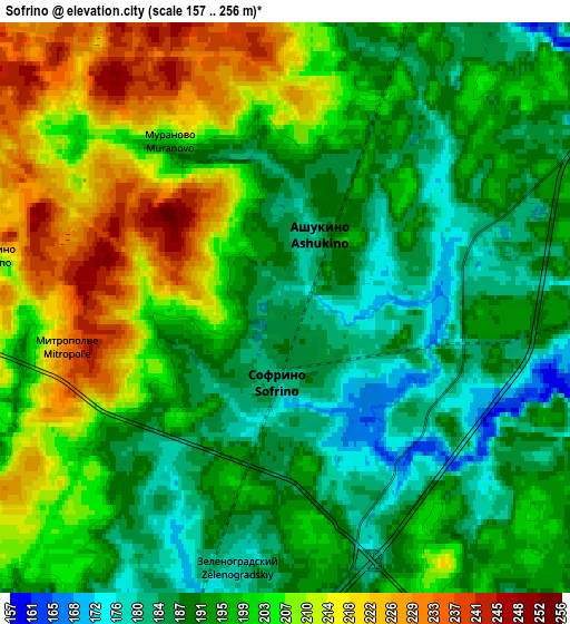 Zoom OUT 2x Sofrino, Russia elevation map