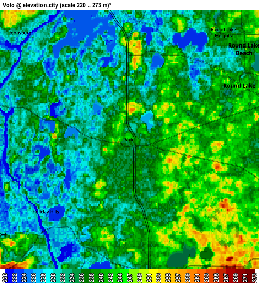 Zoom OUT 2x Volo, United States elevation map