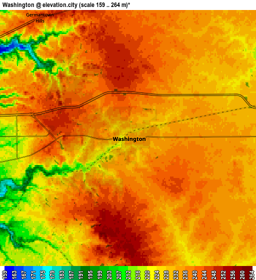 Zoom OUT 2x Washington, United States elevation map