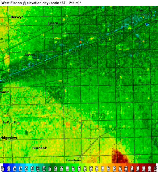 Zoom OUT 2x West Elsdon, United States elevation map